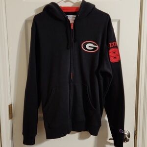 Vintage Champion Full Zip Hoodie Track Jacket Georgia Bulldogs #85 Men's Sz XL